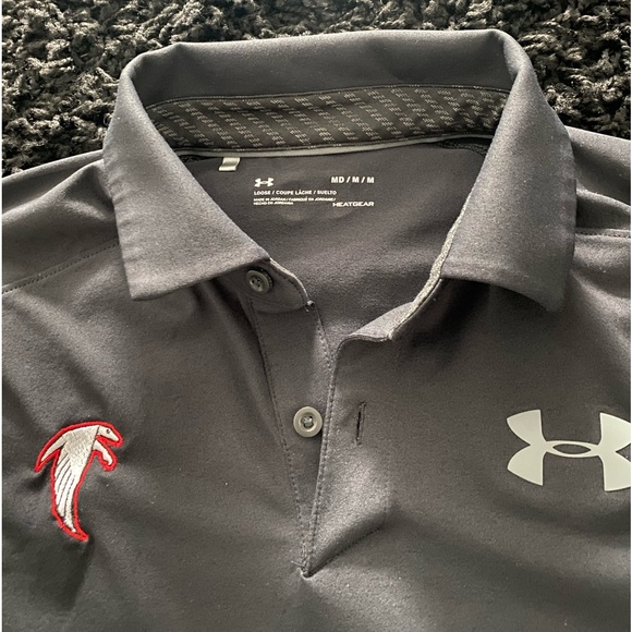 UNDER Armour Falcon Crested Logo Golf Polo (men’s medium) - Picture 2 of 4